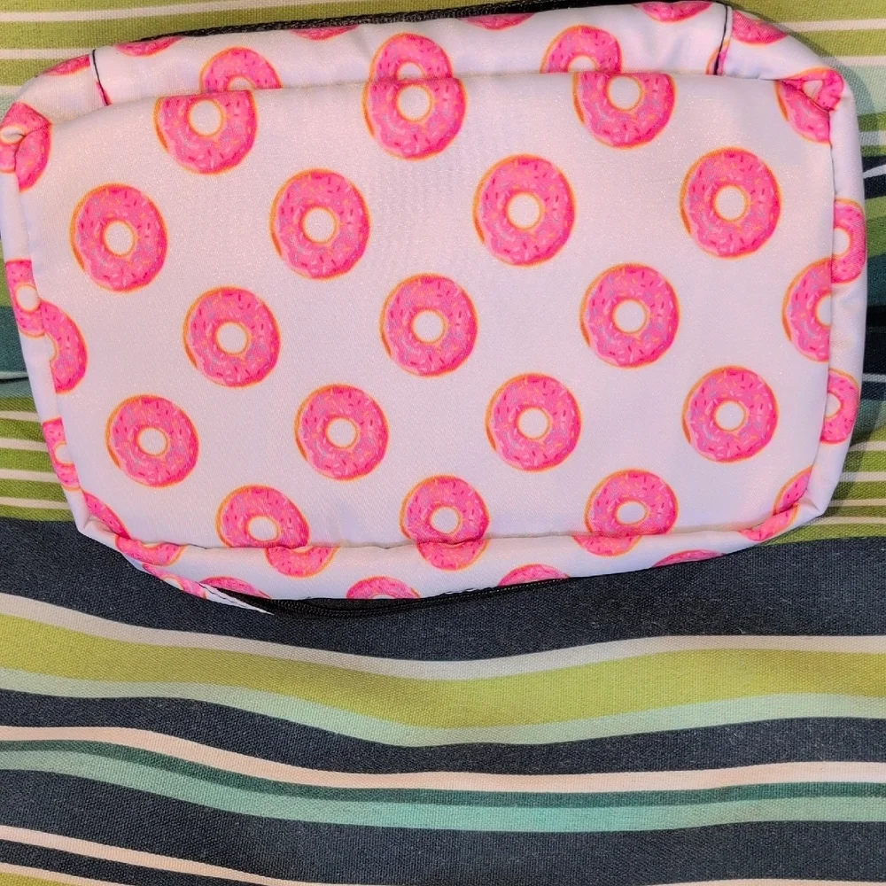Donut Pattern Travel Hanging  Cosmetic Bag